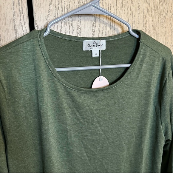 Marie Nicole Clothing Green Lace Blouse Medium NEW - Picture 3 of 8